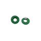 Dark Green Polymer Clay Ring Shaped Stud Earrings on a white background