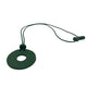 Dark Green Small Circle Necklace with hole on a white background