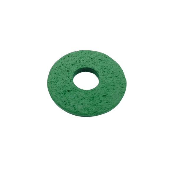 Dark Green polymer clay brooch on a white background