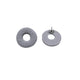 Grey Polymer Clay Ring Shaped Stud Earrings on a white background