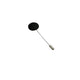 Black Polymer Clay Lapel Pin with stainless steel pin on a white background