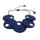 Navy Blue polymer clay statement necklace on a white background