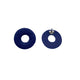 Navy Blue Polymer Clay Ring Shaped Stud Earrings on a white background