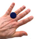 Showing someone wearing a Navy Blue small polymer clay ring on a white background