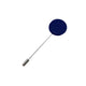 Navy Blue Polymer Clay Lapel Pin with stainless steel pin on a white background