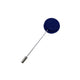 Back of Navy Blue Polymer Clay Lapel Pin with stainless steel pin on a white background