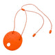 Large Orange Polymer Clay Statement necklace on a white background