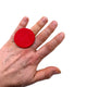 Someone wearing a Red Large Polymer Clay Ring against a white background