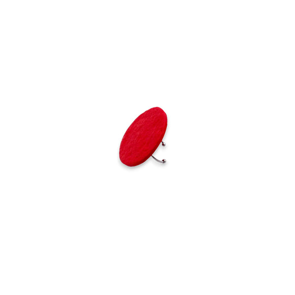 Red Large Polymer Clay Ring against a white background