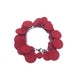 Red polymer clay bracelet on white background