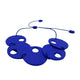 Royal Blue polymer clay statement necklace on a white background