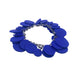 Royal Blue polymer clay bracelet on white background