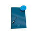 Turquoise Polymer Clay Lapel Pin with stainless steel pin on a card on a white background