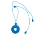 Turquoise Small Circle Necklace with hole on a white background