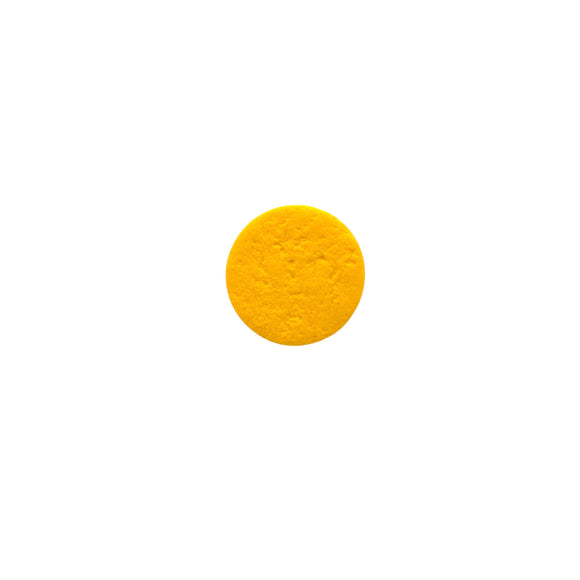 Yellow Large Polymer Clay Ring against a white background