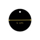 Showing size of Black disc pendant statement Christie necklace