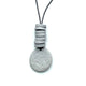 Grey disc pendant statement Christie necklace