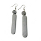 Grey Polymer Clay Dangle earrings with shepherd hooks. 