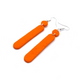 Orange Polymer Clay Dangle earrings with shepherd hooks.