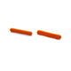 Orange polymer clay long straight stud earrings 