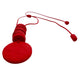 Red disc pendant statement Christie necklace