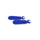 Royal Blue Polymer Clay Dangle earrings showing silver plated backs